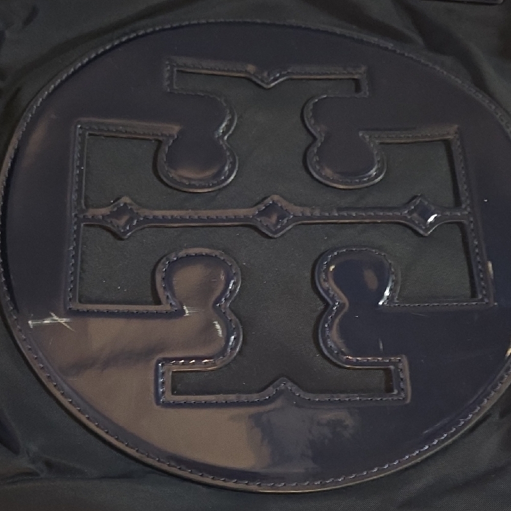 Tory Burch Ella Navy Blue Nylon Tote - Picture 2 of 4
